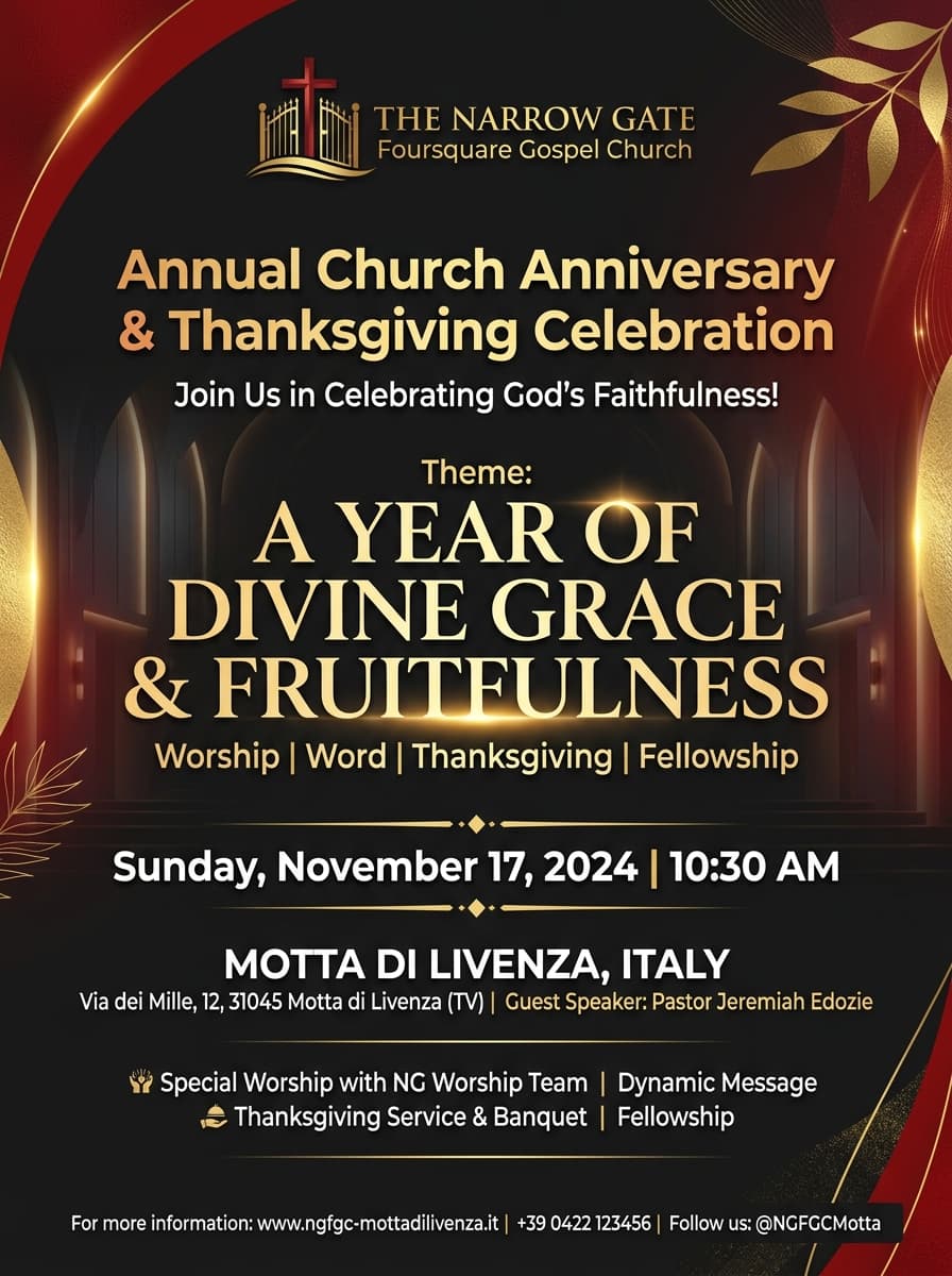 Annual Church Anniversary & Thanksgiving Celebration